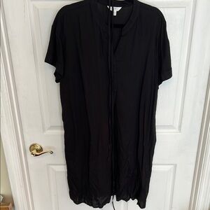 Time and Tru Black Midi Dress with Soft Fabric